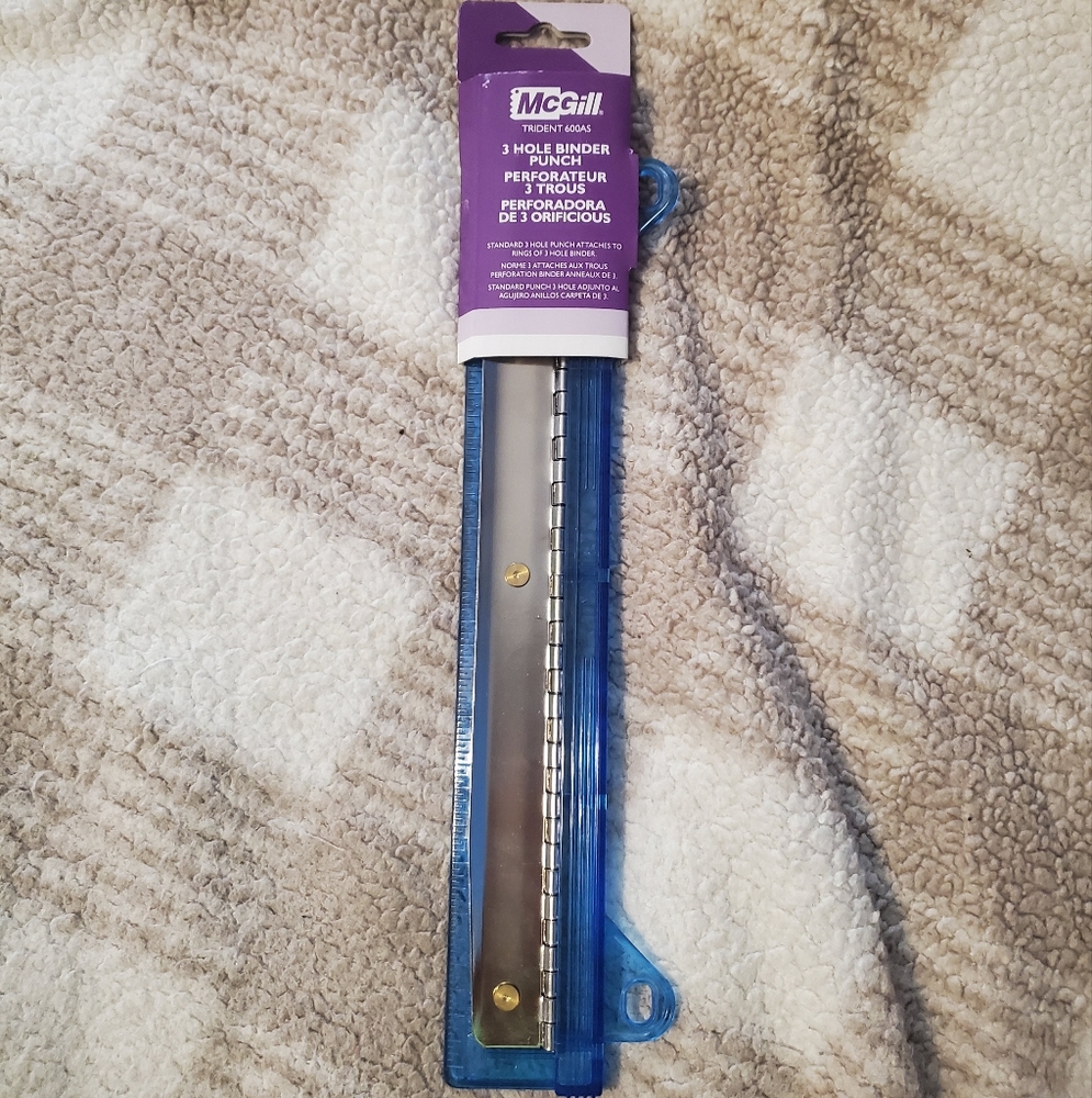 5 for $25 | NWT McGill Trident 600AS 3 Hole Binder Hole Puncher